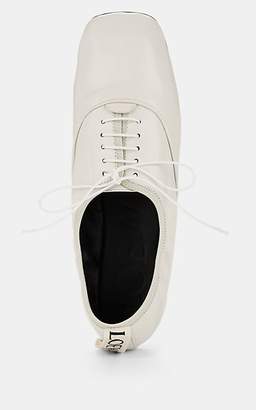 Loewe Women's Leather Lace-Up Flats - White