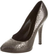 Thumbnail for your product : Dolce & Gabbana Metallic Snakeskin Pumps