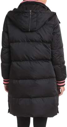 AVEC LES FILLES Stripe-Trimmed Water-Resistant Puffer Jacket