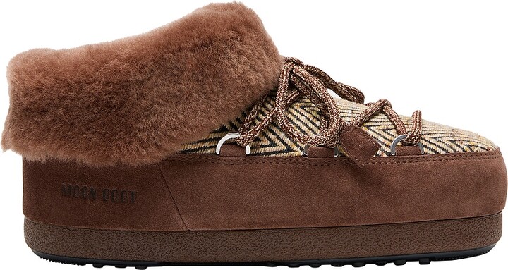 MOON BOOT X Guest in Residence EVX Chalet Mule Fur Boot in Brown
