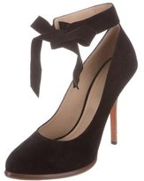 Thumbnail for your product : Celine Suede Ankle-Strap Pumps