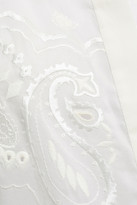 Thumbnail for your product : Roberto Cavalli Lattice-trimmed Embroidered Woven Cotton Shirt