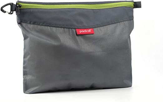 pack all Water-resistant Material Zipper Pouch, Mesh Zipper Bags for Storage, Travel, Office (Gray, Large)