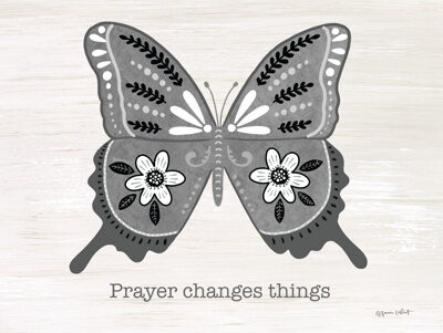 Trinx Prayer Butterfly On Canvas by Annie LaPoint Print