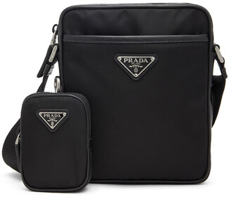 Prada Black Re-Nylon Messenger Bag