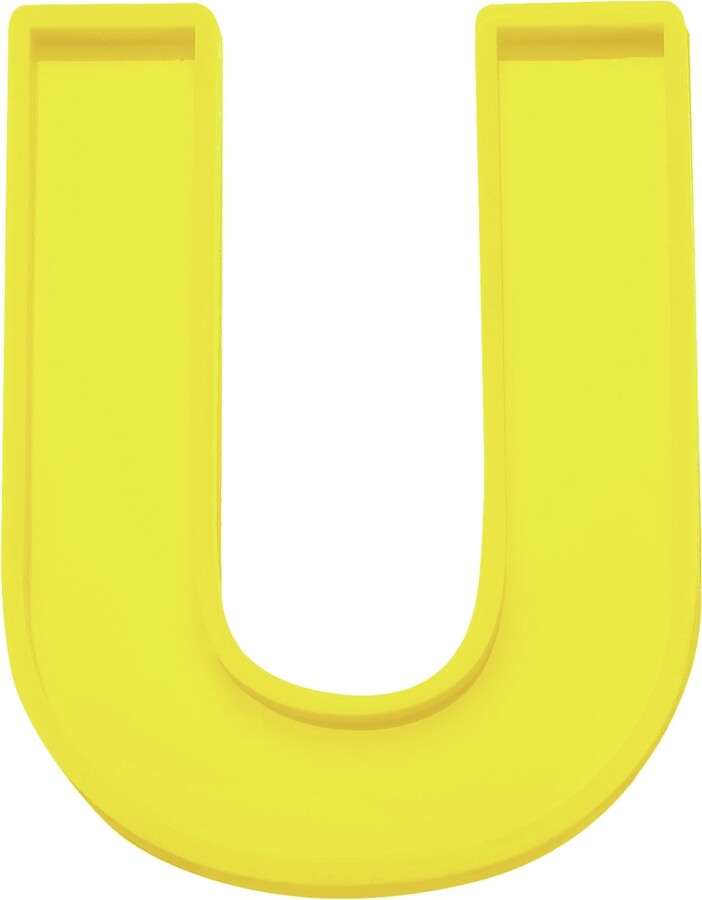 Unique Bargains Large Letter Resin Models Alphabet U Silicone Yellow 6