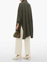 Thumbnail for your product : eskandar Moss-stitched Roll-neck Cashmere Poncho - Womens - Khaki