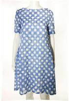 Thumbnail for your product : Karen Walker Blue White Polka Dot Short Sleeve Stellar Dress Sz 0