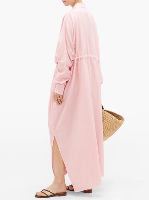 Marrakshi Life - Diagonal-waist Cotton-blend Shirt Dress - Pink