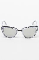Thumbnail for your product : Quay My Girl Cat-Eye White & Silver Sunglasses