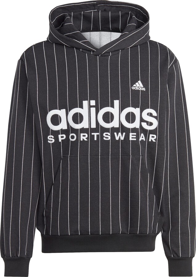 adidas Pinstripe Fleece Hoodie ShopStyle