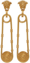 Thumbnail for your product : Versace Gold Safety Pin Earrings