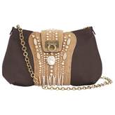 Brown Cotton Handbag 