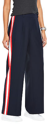 Very Red And White Side Stripe Trousers