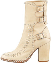 Thumbnail for your product : Laurence Dacade Baulence Studded Triple-Buckle Boot, Beige
