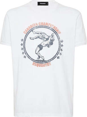 DSQUARED2 Slogan-Printed Crewneck T-Shirt - ShopStyle