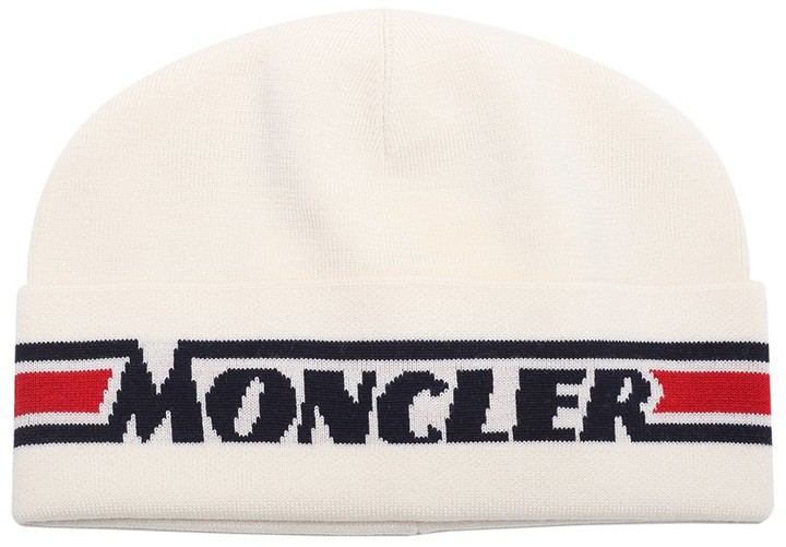 moncler logo beanie