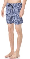 Thumbnail for your product : Z Zegna 2264 Leaf Print Swim Trunks