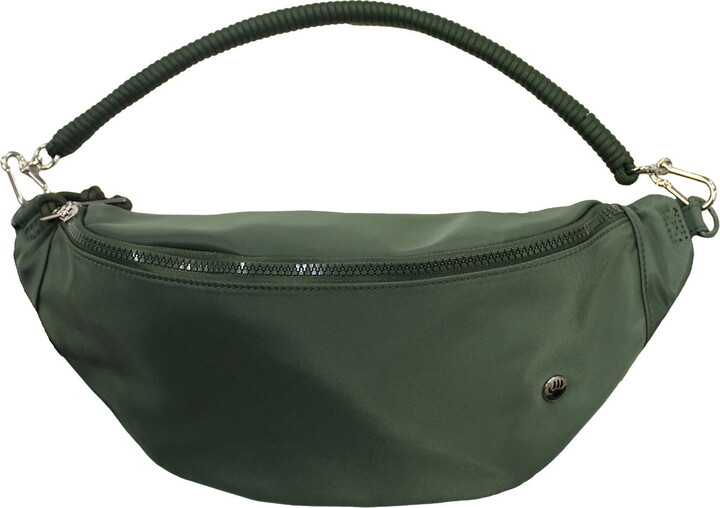 Bearpaw Unisex Sporty Nylon Belt Bag, Dark Olive