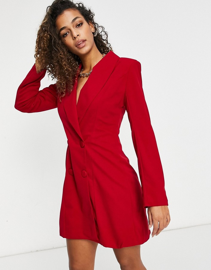 Club L London double breasted mini blazer dress in red ShopStyle - Main Image