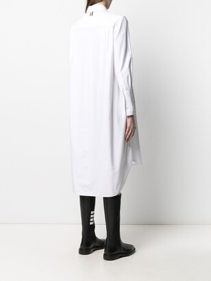 Thom Browne Tie-Fastening Long-Sleeve Shirt Dress