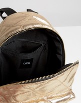 Thumbnail for your product : ASOS Mini Metallic Quilted Backpack