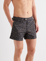 Thumbnail for your product : Tom Ford Slim-Fit Short-Length Leopard-Print Swim Shorts