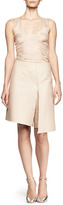 Thumbnail for your product : Reed Krakoff Asymmetric Leather Slit Skirt