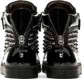 Thumbnail for your product : Giuseppe Zanotti Studded Patent Black High Top