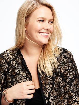 Old Navy Jacquard Plus-Size Open-Front Jacket