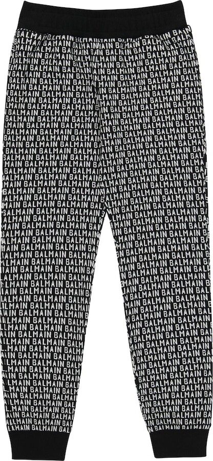 Balmain Kids Logo cotton-blend sweatpants