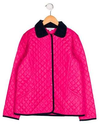 Brooks Brothers Girls' Quilted Collared Coat