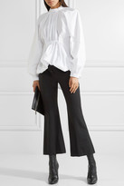 Thumbnail for your product : Ellery Echo Gathered Cotton-jacquard Shirt - White