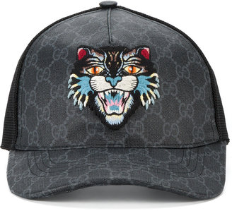 Gucci GG Supreme Angry Cat baseball cap