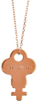 The Giving Keys Dainty Strength Key Ring Necklace