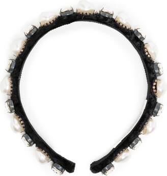 Jennifer Behr Crystal-Embellished Thin Headband