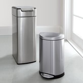 Thumbnail for your product : Crate & Barrel simplehuman A 10-Liter/2.6-Gallon Semi-Round Stainless Steel Step Trash Can