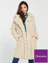 Thumbnail for your product : Vero Moda Tamar Faux Fur Long Coat - Oatmeal