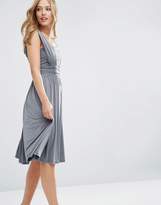 Thumbnail for your product : ASOS Design Bridesmaid Slinky Ruched Midi Dress