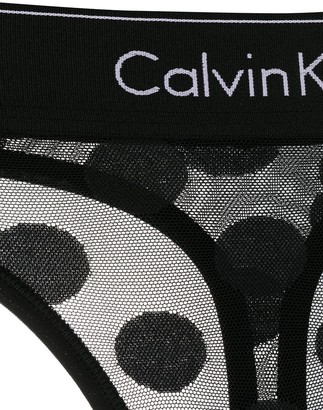 Calvin Klein Underwear Modern Dot cotton thong