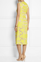 Thumbnail for your product : Adam Lippes Devoré cotton and silk-blend dress