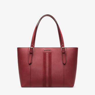 Bally Supra Small Red, Women's small leather tote bag in garnet