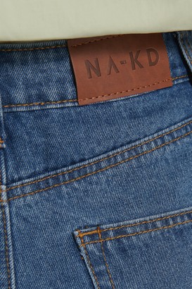 NA-KD A-line Buttoned Denim Skirt