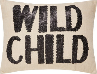 Makers Collective JG Co. By Amie And Jolie Sikes Wild Child Sequin Embroidered Pillow
