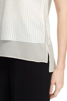 Thumbnail for your product : Vince Sleeveless Mesh Overlay Blouse
