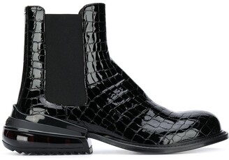 crocodile leather boots
