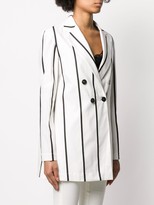 Thumbnail for your product : Alysi Oversized Striped Blazer Jacket