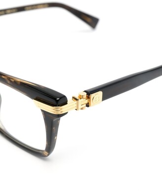 Balmain Eyewear Tortoiseshell Square-Frame Glasses