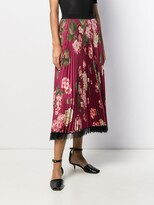 Thumbnail for your product : Twin-Set Pleated Floral Skirt