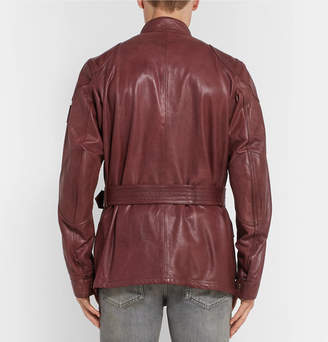 Belstaff Panther Slim-Fit Belted Leather Jacket
